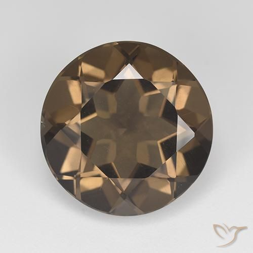 8.91ct Natürlicher Mittel-Dunkelbraun Rauchquarz, Runden, VVS-VS