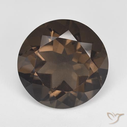 11.72ct Natürlicher Mittel braun Rauchquarz, Runden, VVS-VS