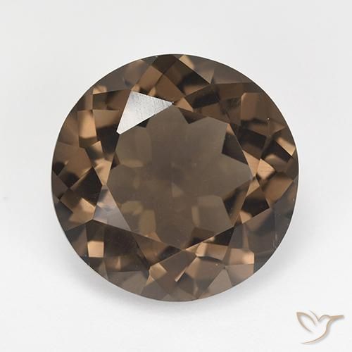 12.70ct Natürlicher Schokoladenbraun Rauchquarz, Runden, VVS-VS