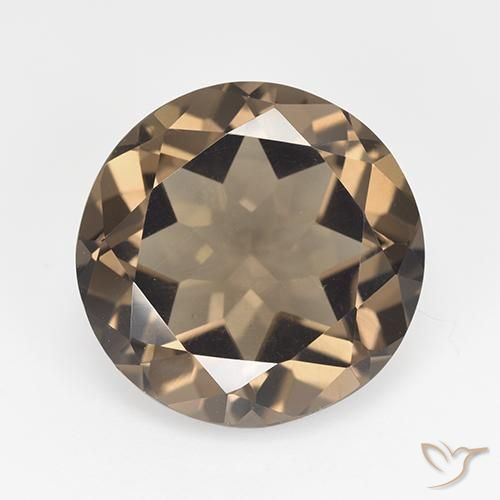 11.84ct Natürlicher Walnussbraun Rauchquarz, Runden, VVS-VS