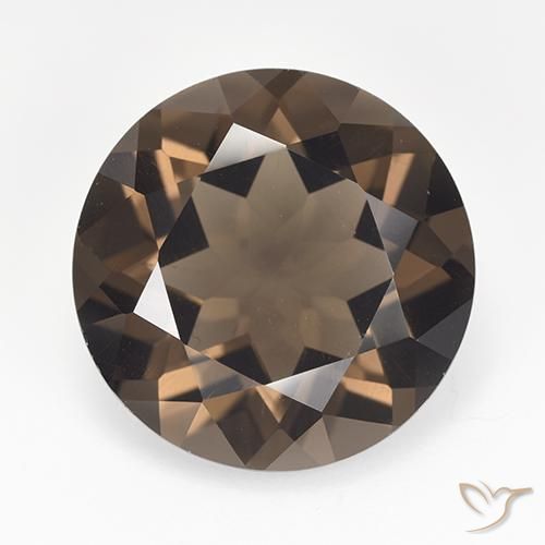 9,17 ctw natürlicher Hickory Braun Rauchquarz, Rund Schliff, VVS-VS