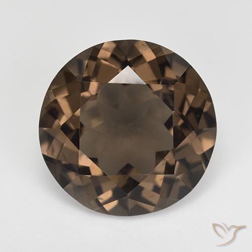 12.54ct Natürlicher Warmes Braun Rauchquarz, Runden, VS