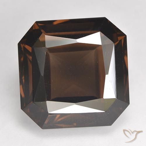 11.87ct Natürlicher rötlich-braun Rauchquarz, Smaragdschliff, VVS