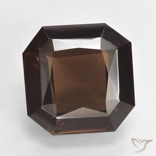 7.01ct Natürlicher Mittel braun Rauchquarz, Smaragdschliff, VVS