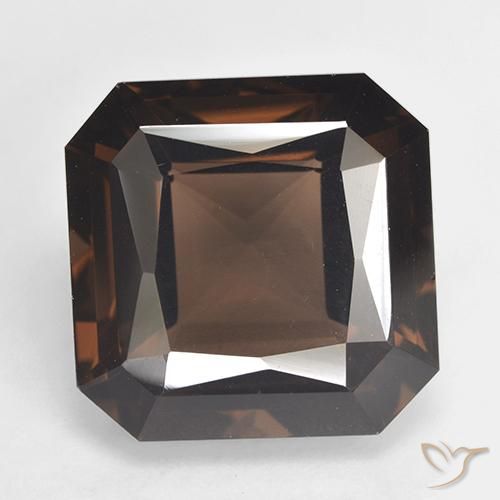 13.06ct Natürlicher Mittel braun Rauchquarz, Smaragdschliff, VVS