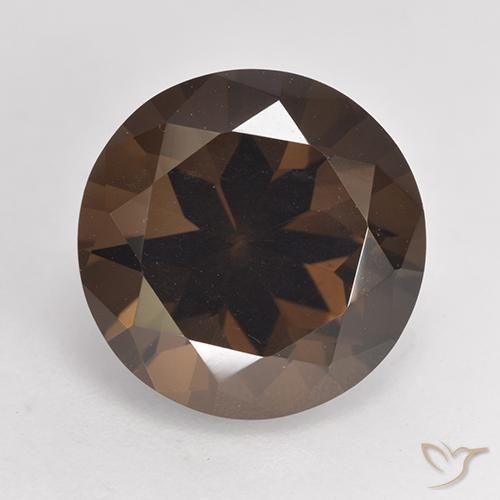 7.04ct Natürlicher Hickory Braun Rauchquarz, Runden, VVS-VS