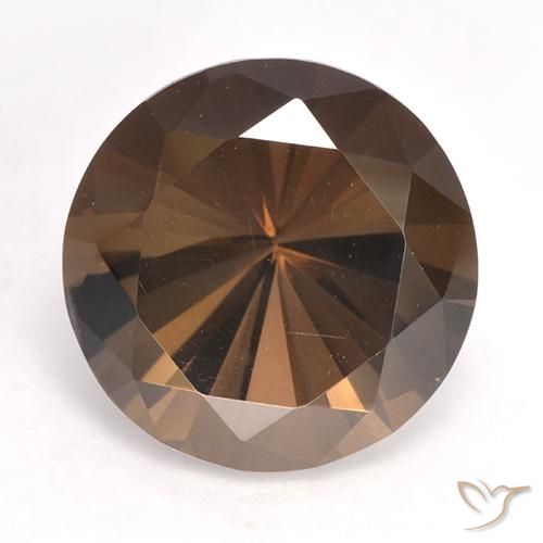 9.01ct Natürlicher Mittel braun Rauchquarz, Runden, VVS