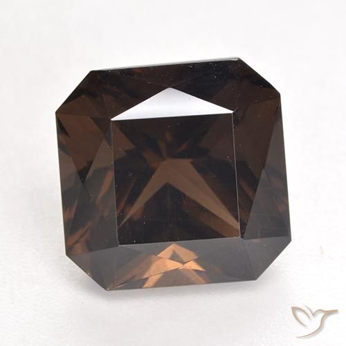 7.48ct Natürlicher Mittel braun Rauchquarz, Smaragdschliff, VVS-VS