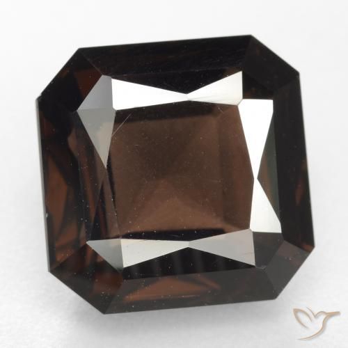 6.72ct Natürlicher Mittel braun Rauchquarz, Smaragdschliff, VVS
