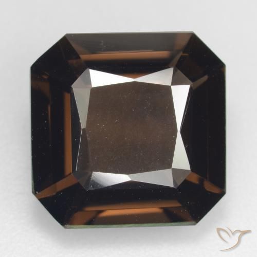 8.65ct Natürlicher Mittel braun Rauchquarz, Smaragdschliff, VVS