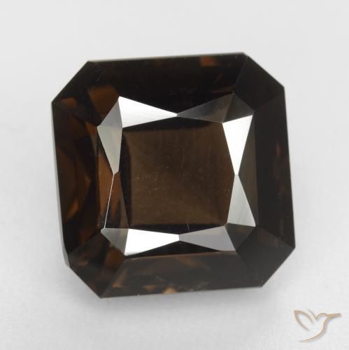 6.87ct Natürlicher Hickory Braun Rauchquarz, Smaragdschliff, VVS-VS