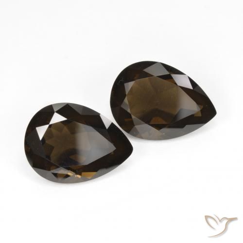 11.77 ct natürliche Schokoladenbraun Rauchquarz-Edelsteine, Birnenform, VVS