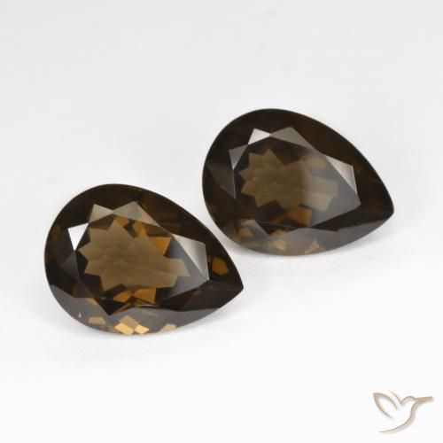 12.61 ct natürliche Schokoladenbraun Rauchquarz-Edelsteine, Birnenform, VS