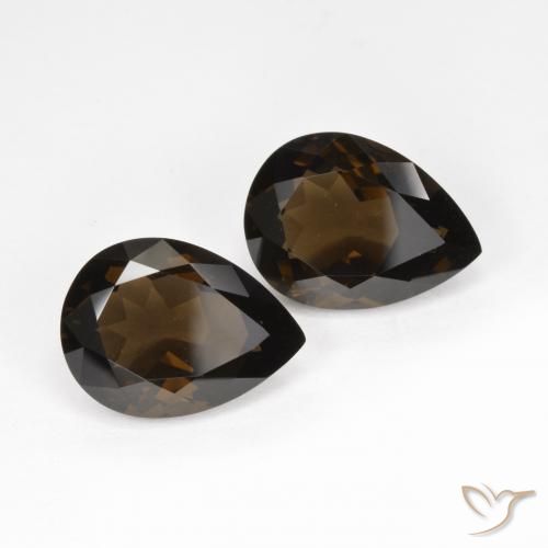 12.81 ct natürliche Schokoladenbraun Rauchquarz-Edelsteine, Birnenform, VVS