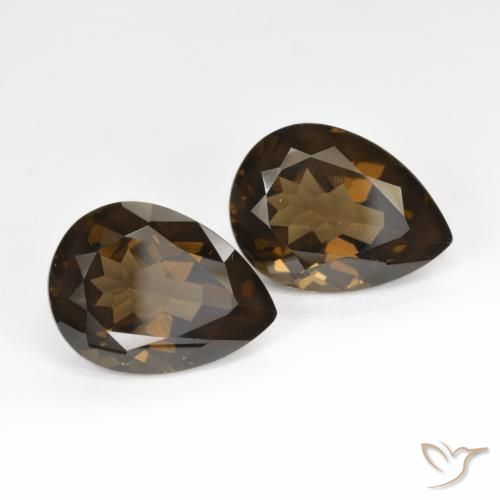 12.75 ct natürliche Mittel braun Rauchquarz-Edelsteine, Birnenform, VVS