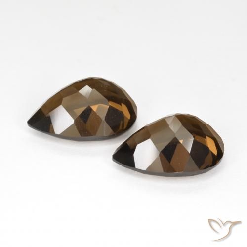 12.75 ct natürliche Mittel braun Rauchquarz-Edelsteine, Birnenform, VVS