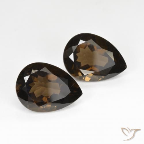 12.67 ct natürliche Mittel braun Rauchquarz-Edelsteine, Birnenform, VVS