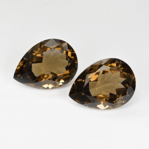 13,45 ct natürliche brauner Rauchquarz-Edelsteine, Birnenform, VVS