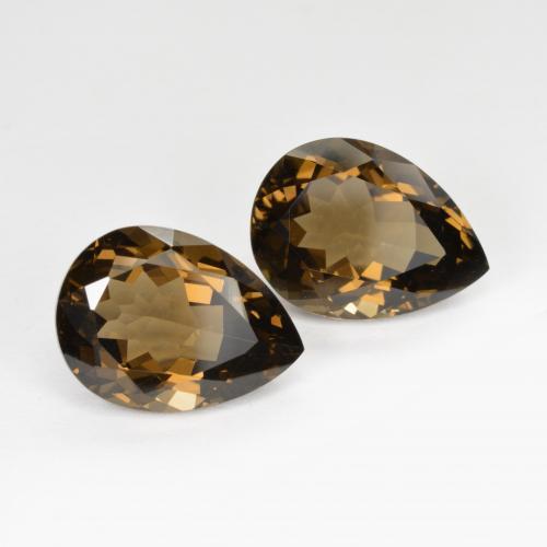 13,45 ct natürliche brauner Rauchquarz-Edelsteine, Birnenform, VVS