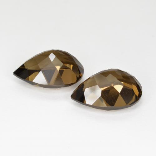 13,45 ct natürliche brauner Rauchquarz-Edelsteine, Birnenform, VVS