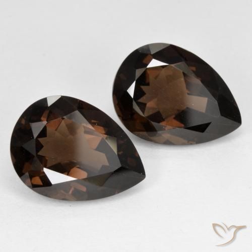 12.71 ct natürliche Mittel braun Rauchquarz-Edelsteine, Birnenform, VVS-VS