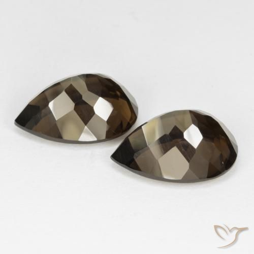 13.07 ct natürliche Schokoladenbraun Rauchquarz-Edelsteine, Birnenform, VVS-VS