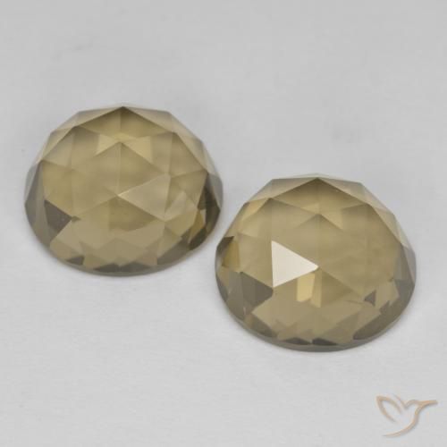 9.77 ct natürliche Mokkabraun Rauchquarz-Edelsteine, Oval, VVS-VS