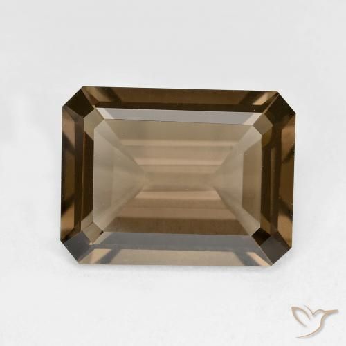 5.33ct Natürlicher Heller Mokka Rauchquarz, Smaragdschliff, VVS-VS