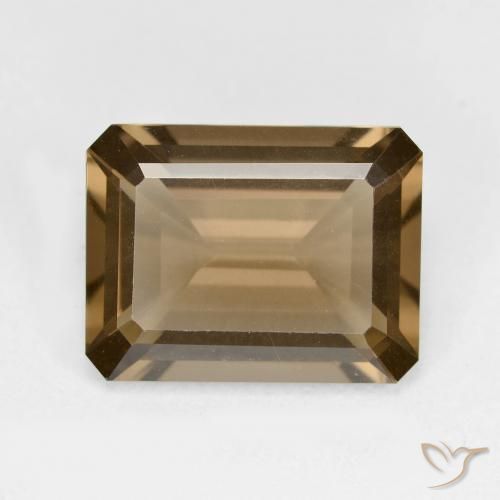 5.24ct Natürlicher hellbraun Rauchquarz, Smaragdschliff, VVS-VS