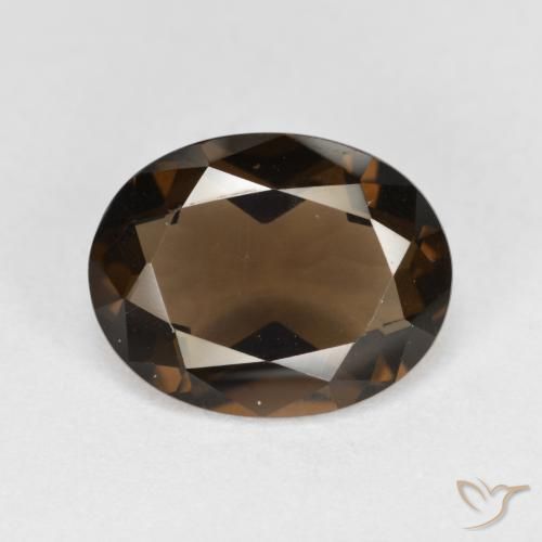 3.16ct Natürlicher Hickory Braun Rauchquarz, Oval, VVS