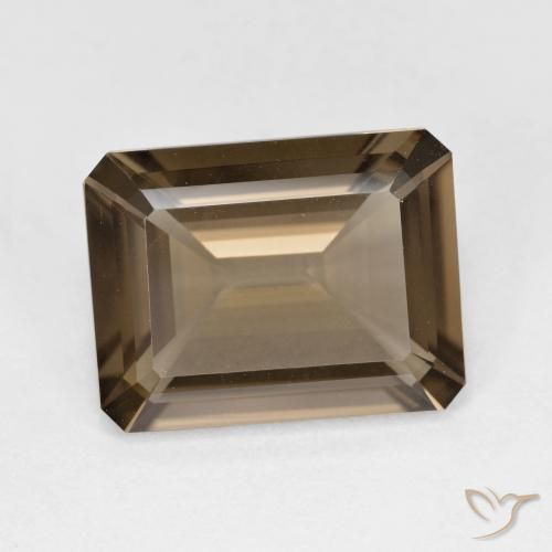 5.20ct Natürlicher hellbraun Rauchquarz, Smaragdschliff, VVS-VS