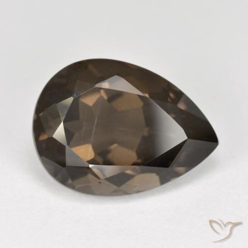 6.95ct Natürlicher Schokoladenbraun Rauchquarz, Birnenform, VS