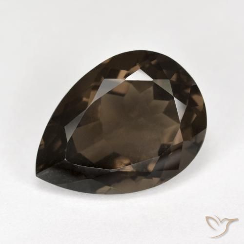 6.48ct Natürlicher Braun Rauchquarz, Birnenform, VS