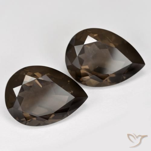 12.60 ct natürliche Braun Rauchquarz-Edelsteine, Birnenform, VS