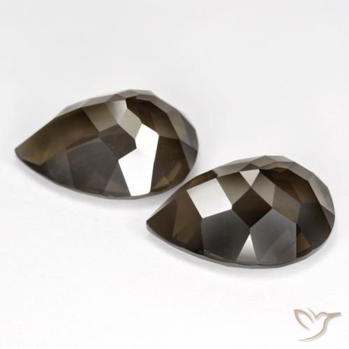 12.60 ct natürliche Braun Rauchquarz-Edelsteine, Birnenform, VS