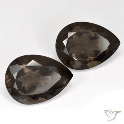 12.85 ct natürliche Braun Rauchquarz-Edelsteine, Birnenform, VS