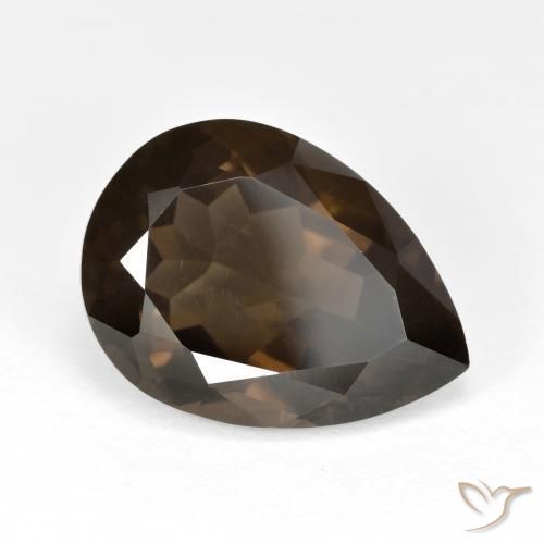 6.74ct Natürlicher Braun Rauchquarz, Birnenform, VVS-VS
