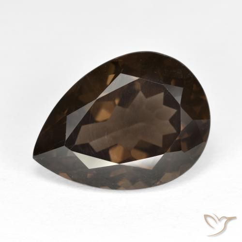 6.71ct Natürlicher Braun Rauchquarz, Birnenform, VVS-VS