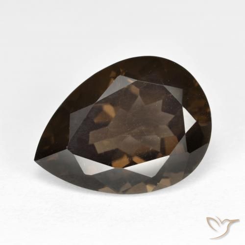 6.29ct Natürlicher Braun Rauchquarz, Birnenform, VVS-VS