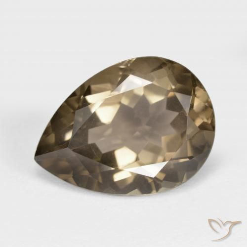 6.33ct Natürlicher Mittel-Hellbraun Rauchquarz, Birnenform, VVS-VS