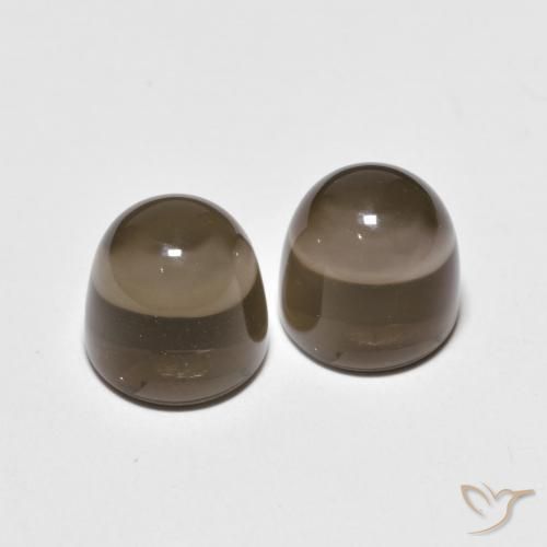 7.95 ct natürliche dunkelbraun Rauchquarz-Edelsteine, Runden, Transparent