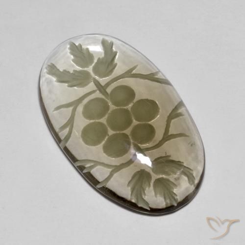28.18ct Natürlicher Sehr helles Braun Rauchquarz, Oval, Transparent