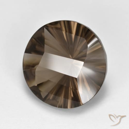 7.75ct Natürlicher Hickory Braun Rauchquarz, Runden, VS