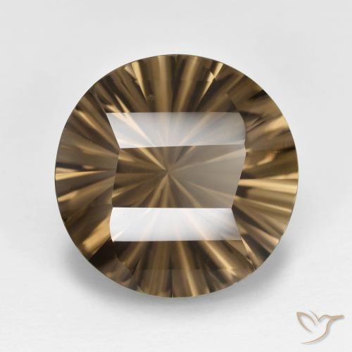 7.77ct Natürlicher Mittel-Hellbraun Rauchquarz, Runden, VVS-VS
