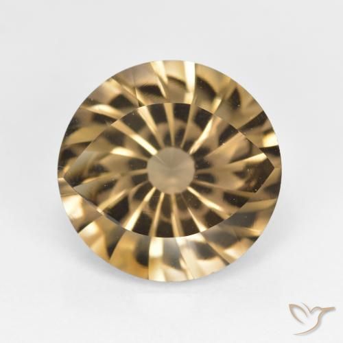 5.43ct Natürlicher Mittel-Hellbraun Rauchquarz, Runden, VVS