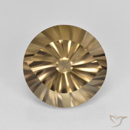 5.42ct Natürlicher Warmes Braun Rauchquarz, Runden, VVS