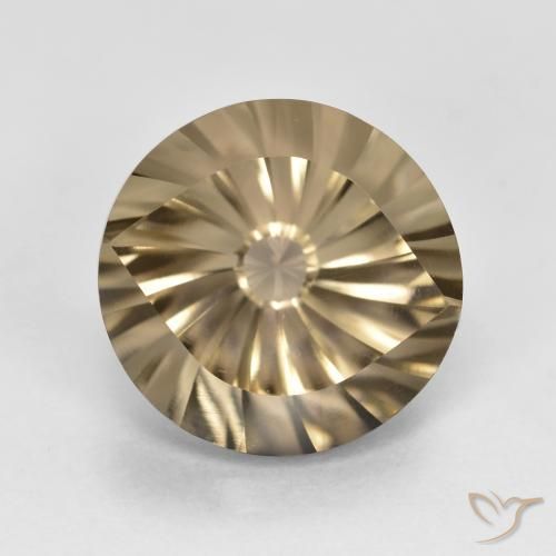 5.32ct Natürlicher Mittel-Hellbraun Rauchquarz, Runden, VVS