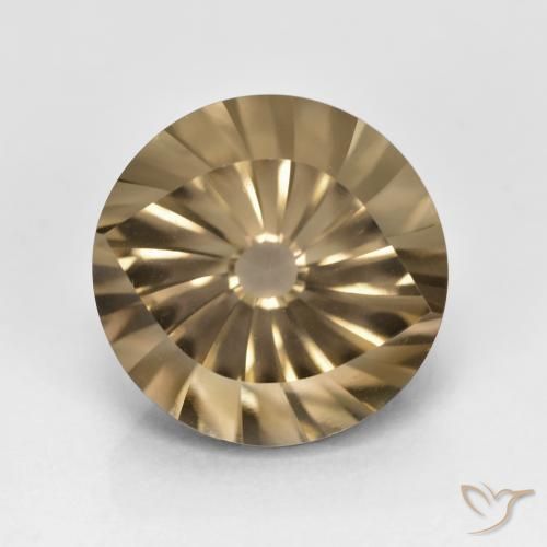 5.66ct Natürlicher Warmes Braun Rauchquarz, Runden, VVS
