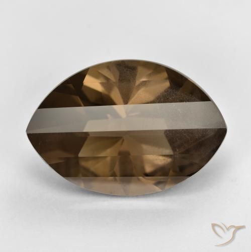 9.76ct Natürlicher Warmes Braun Rauchquarz, Marquise, VS