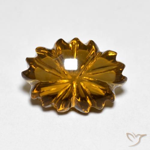6.51ct Natürlicher Mittel-Hellbraun Rauchquarz, Blumen-Schliff, Transparent